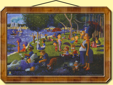 The Simpsons in river