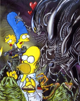 simpsons vs aliens