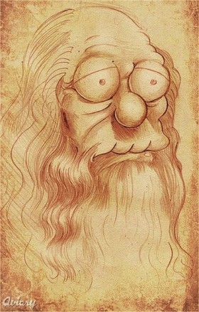 Leonardo Da'vinci Simpsonizado