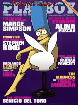 Marge Simpson en la portada de Playboy