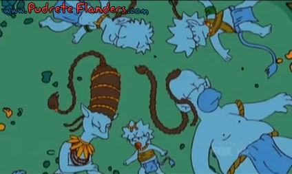 Los Simpson parodian a Avatar
