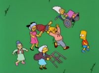 Imagen Promocional de El abuelo y el estudiante de bajas calificaciones Temporada 10 de Los Simpson