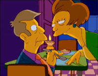 Imagen Promocional de Amor en la Escuela Temporada 8 de Los Simpson
